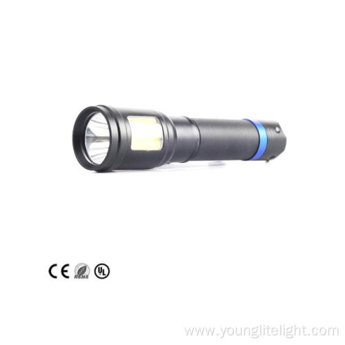 Aluminum Led Tactical Flashlight with COB floor light